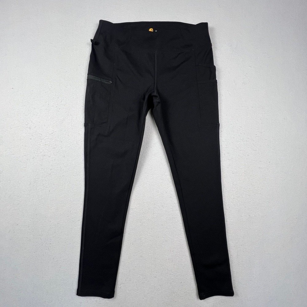 Carhartt Force Leggings Womens Medium 8/10 Black Utility Fitted Active Workwear